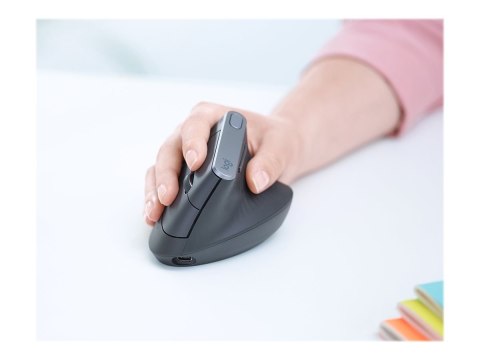Logitech | Ergonomiczna mysz | MX VERTICAL | Bezprzewodowa | USB, Bluetooth | Grafitowa