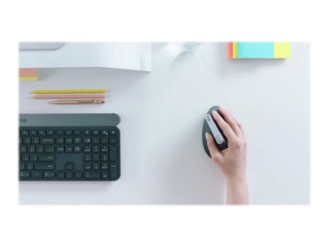 Logitech | Ergonomiczna mysz | MX VERTICAL | Bezprzewodowa | USB, Bluetooth | Grafitowa