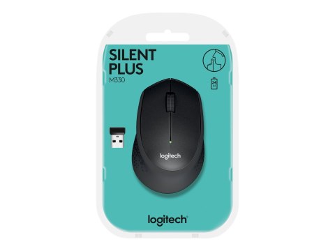 Logitech | Mouse | M330 Silent Plus | Wireless | Black