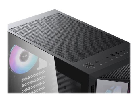 MSI MPG GUNGNIR 110R Obudowa PC, Mid-Tower, USB 3.2, Czarny | MSI | MPG GUNGNIR 110R | Czarny | ATX | Zasilacz w zestawie Nie