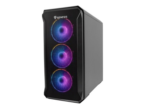 Obudowa GENESIS IRID 503 ARGB, Micro Tower, 2xUSB 2.0, 2x Jack, 1xUSB 3.0, Czarny | Genesis | IRID 503 ARGB | Czarny | ATX | Zas