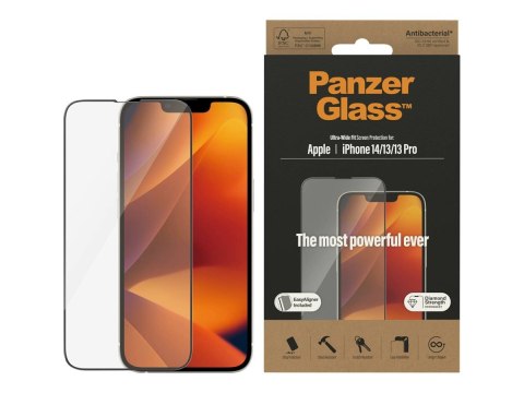 PanzerGlass | Ochraniacz ekranu | Apple | iPhone 14/13/13 Pro | Szkło hartowane | Przezroczysty | Odporny na odciski palców; Dia