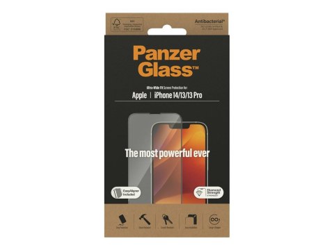 PanzerGlass | Ochraniacz ekranu | Apple | iPhone 14/13/13 Pro | Szkło hartowane | Przezroczysty | Odporny na odciski palców; Dia