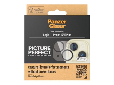 PanzerGlass PicturePerfect Camera Lens Protector iPhone 2023 6.1 | 6.7 | PanzerGlass | 1136 | Apple | Apple iPhone 15, 15 Plus |