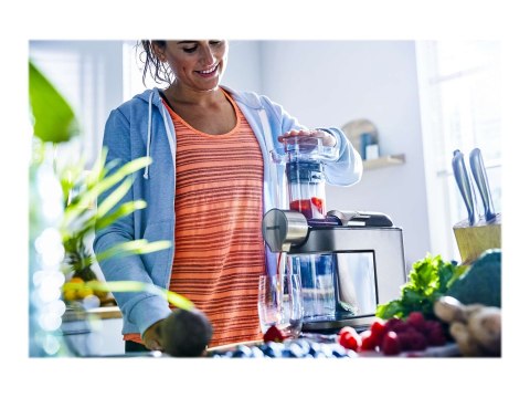 Philips HR1949/20 | Type Slow Juicer | Grey | 200 W | Extra large fruit input | Number of speeds 1 | 300 RPM