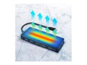 Raidsonic | Stacja dokująca Icy Box 9-w-1 USB Type-C i Type-A z podwójnym wyjściem wideo | IB-DK4080AC | Stacja dokująca | Porty