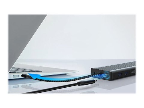 Raidsonic | Stacja dokująca Icy Box 9-w-1 USB Type-C i Type-A z podwójnym wyjściem wideo | IB-DK4080AC | Stacja dokująca | Porty
