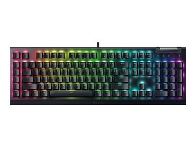 Razer | Mechaniczna klawiatura do gier | BlackWidow V4 X | Mechaniczna klawiatura do gier | Przewodowa | USA | Czarna | Żółte pr