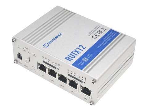 Router Dual LTE Cat 6 | RUTX12 | 802.11ac | 867 Mbit/s | 10/100/1000 Mbit/s | Porty Ethernet LAN (RJ-45) 4 | Obsługa sieci Nie |