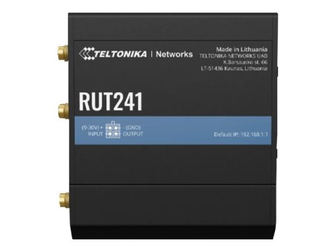 Router LTE | RUT241 | 802.11n | 10/100 Mbit/s | Porty Ethernet LAN (RJ-45) 2 | Obsługa sieci mesh Nie | MU-MiMO Nie | 2G/3G/4G |