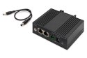 Rozgałęźnik PoE Digitus | Gigabit Ethernet, przemysłowy, 60W
