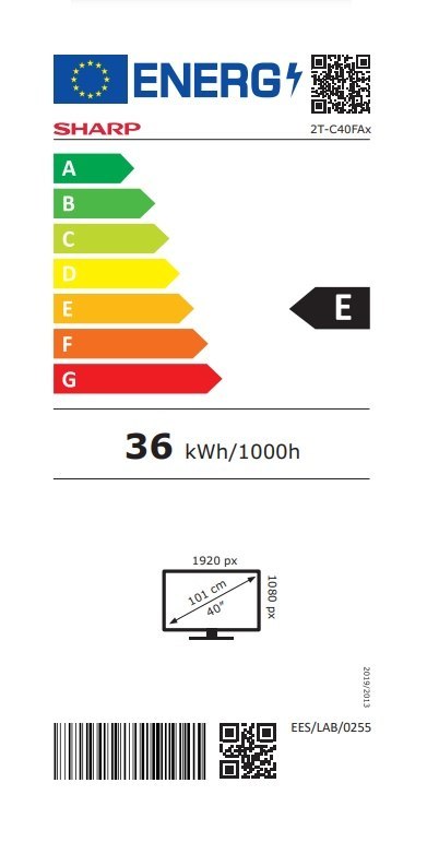 Sharp | 40FA2E | 40" (101 cm) | FHD | Czarny