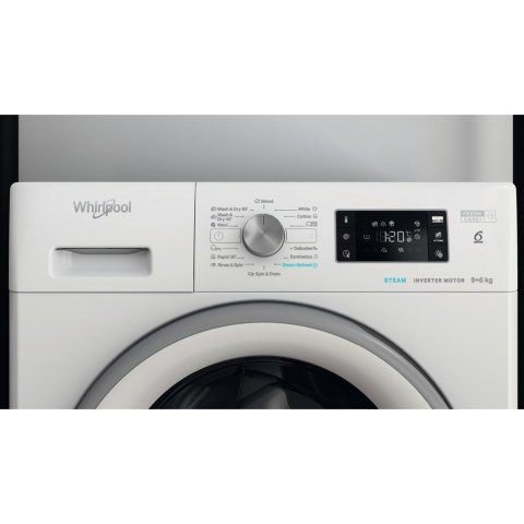 Whirlpool Washing machine with Dryer | FFWDB 964369 SV EE | Energy efficiency class A/D | Front loading | Washing capacity 9 kg