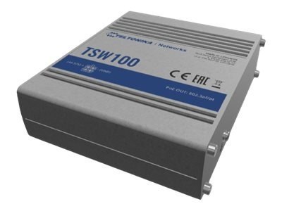 Teltonika | Industiral POE+ Swith | TSW100 | Unmanaged | Desktop | Porty 1 Gb/s (RJ-45) w ilości 5 | Porty PoE w ilości 4 | Port