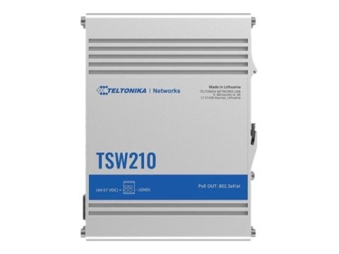 Teltonika | Switch | TSW210 | Niezarządzany | Do montażu na ścianie | Porty 1 Gb/s (RJ-45) w liczbie 8 | Porty SFP w liczbie 2 |