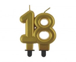 Świeczka na tort 18, na osiemnastkę, liczba „18