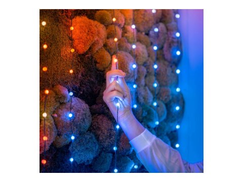 Twinkly Candies 200 Pearl-shaped RGB LEDs, Green Wire, USB-C|Twinkly