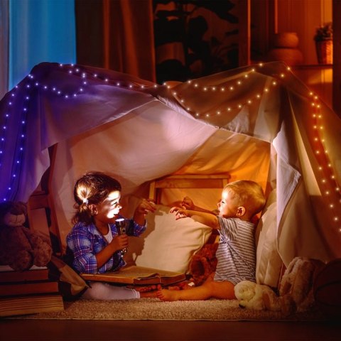 Twinkly|Dots Smart LED Lights 400 RGB (Multicolor), 20m, przezroczysty przewód|RGB - 16M+ kolorów