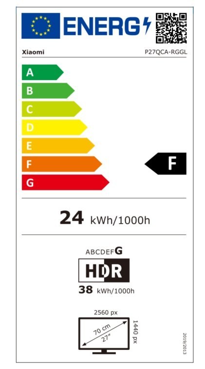 Xiaomi 2K Gaming Monitor | G27Qi EU | 27 " | IPS | QHD | 16:9 | 180 Hz | 1 ms | 2560 x 1440 pixels | 300 cd/m² | HDMI ports quan