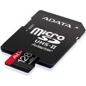 ADATA | AUSDX128GUI3V30SHA2-RA1 Karta pamięci | 128 GB | MicroSDXC | Pamięć flash klasy 10 | Adapter