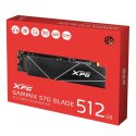 ADATA | XPG Gammix S70 BLADE | 512 GB | Format SSD M.2 2280 | Interfejs SSD PCIe Gen4x4 | Prędkość odczytu 7400 MB/s | Prędkość