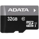 ADATA Premier | Karta pamięci flash | 32 GB | Karta pamięci microSDHC UHS-I | Klasa prędkości UHS Class 1 / Class10