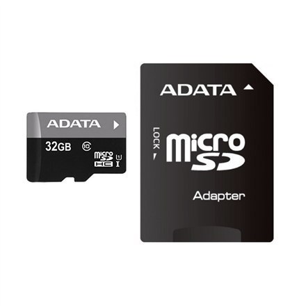 ADATA Premier | Karta pamięci flash | 32 GB | Karta pamięci microSDHC UHS-I | Klasa prędkości UHS Class 1 / Class10