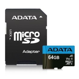 ADATA Premier | Karta pamięci flash | 64 GB | Karta pamięci microSDXC UHS-I | Klasa prędkości UHS Class 1 / Class10