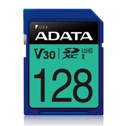 ADATA Premier Pro | Karta pamięci flash | 128 GB | Karta pamięci SDXC UHS-I | Klasa prędkości wideo V30 / UHS-I U3 / Class10
