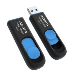 ADATA | UV128 | 64 GB | USB 3.0 | Czarny/Niebieski