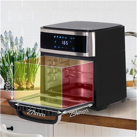 Adler | Airfryer Oven | AD 6309 | Moc 1700 W | Pojemność 13 L | Stal nierdzewna/czarny