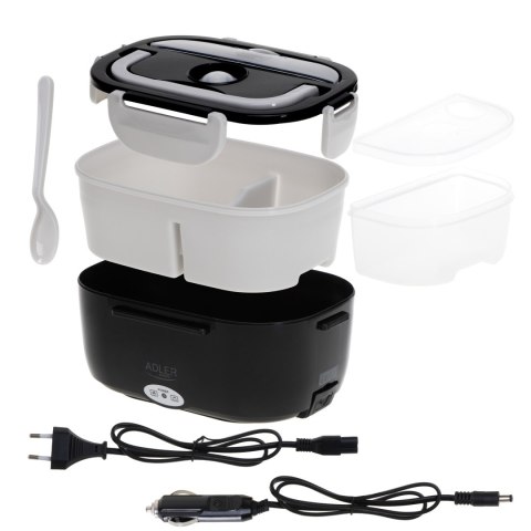 Adler | Elektryczny pojemnik na lunch z 5 litrową torbą termiczną | AD 4521 | 1 L | Czarny | Pokrywka w zestawie