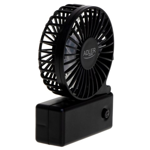 Adler Foldable mini fan | AD 7336 | Desk fan | Black | Diameter 6.5 cm | Number of speeds 1