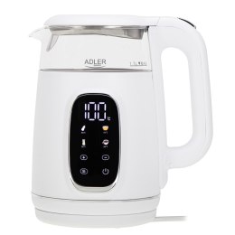 Adler Kettle with LED Display | AD 1305 | Electric | 2200 W | 1.7 L | Plastic | 360° rotational base | White/Silver