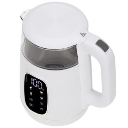 Adler Kettle with LED Display | AD 1305 | Electric | 2200 W | 1.7 L | Plastic | 360° rotational base | White/Silver
