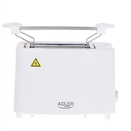 Adler | Toster | AD 3223 | Moc 750 W | Liczba gniazd 2 | Materiał obudowy Plastik | Biały