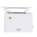 Adler | Toster | AD 3223 | Moc 750 W | Liczba gniazd 2 | Materiał obudowy Plastik | Biały