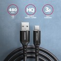 AXAGON Data and charging cable, 1.5 m | BUCM-AM15AB | USB Type-C to USB Type-A