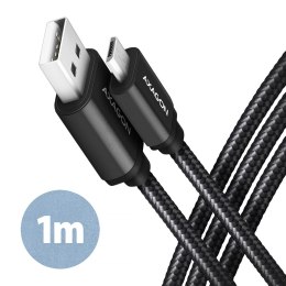 AXAGON Data and charging cable, 1 m | BUMM-AM10AB | USB Type A to USB Type Micro