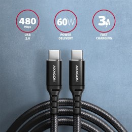 AXAGON Data and charging cable, 1m | BUCM-CM10AB | USB Type C to USB Type C