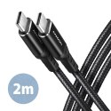 AXAGON Data and charging cable, 2 m | BUCM-CM20AB | USB Type C to USB Type C