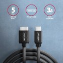 AXAGON Data and power suply cable, 1 m | BUMM3-CM10AB | USB Type C to USB Type Micro-B