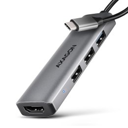 AXAGON HMC-H3A hub USB 5Gbps, 3x USB-A, HDMI 4k/30Hz, kabel USB-C 15cm | AXAGON