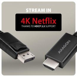 AXAGON RVD-HI20C2 Kabel DisplayPort -> HDMI 2.0b 1,8 m, 4K/60Hz | AXAGON