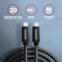 AXAGON SPEED + USB-C, USB 20Gbps Cable, 0.5 m | BUCM32-CM05AB | USB Type-C to USB Type-C