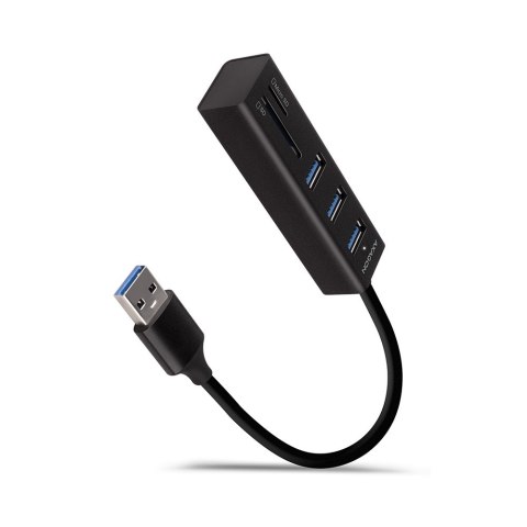 AXAGON SuperSpeed USB-A Hub and Card Reader | HMA-CR3A