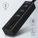 AXAGON SuperSpeed USB-A Hub and Card Reader | HMA-CR3A