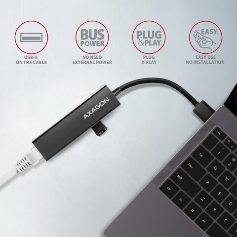 AXAGON SuperSpeed USB-A Hub and Gigabit LAN | HMA-GL3A