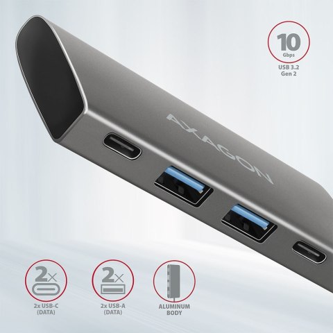 AXAGON SuperSpeed USB-C 10 Gbps SPEEDSTER 4 Hub | HMC-4G2
