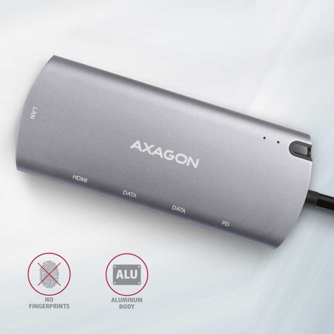 AXAGON SuperSpeed USB-C Combo 6in1 Hub | HMC-6M2